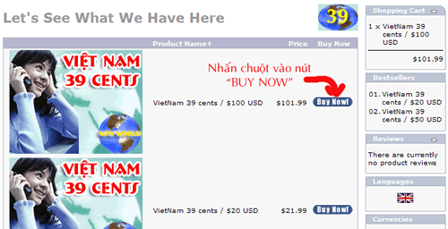 Bước 4: Nhấn chuột vào nút "BUY NOW!"